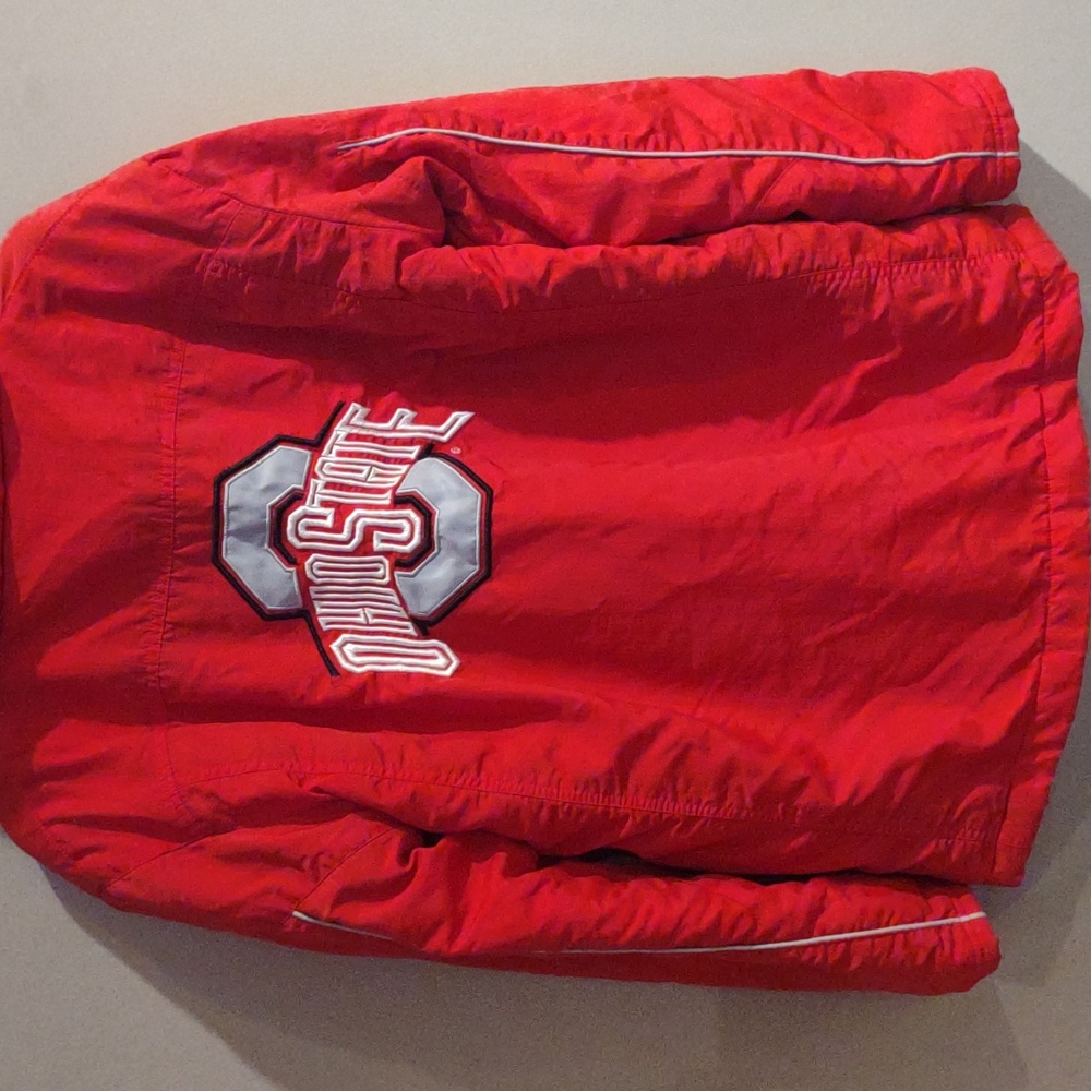 NCAA Mens Medium Ohio State Red‎ Buckeyes Hooded Performance Jacket